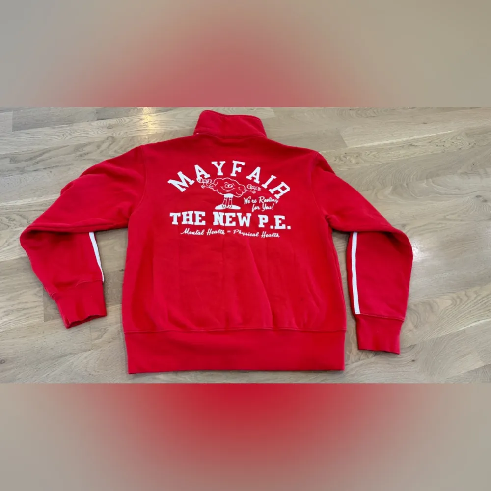 The Mayfair Group mental health Full Zip Tracksuit sweatshirt red size s/m Size M - Image 11