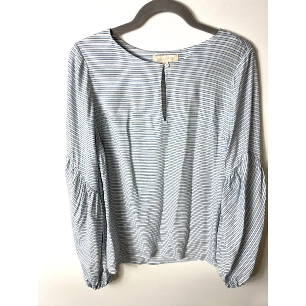 Etcetera long sleeve striped blouse women’s size 4‎ - Image 3