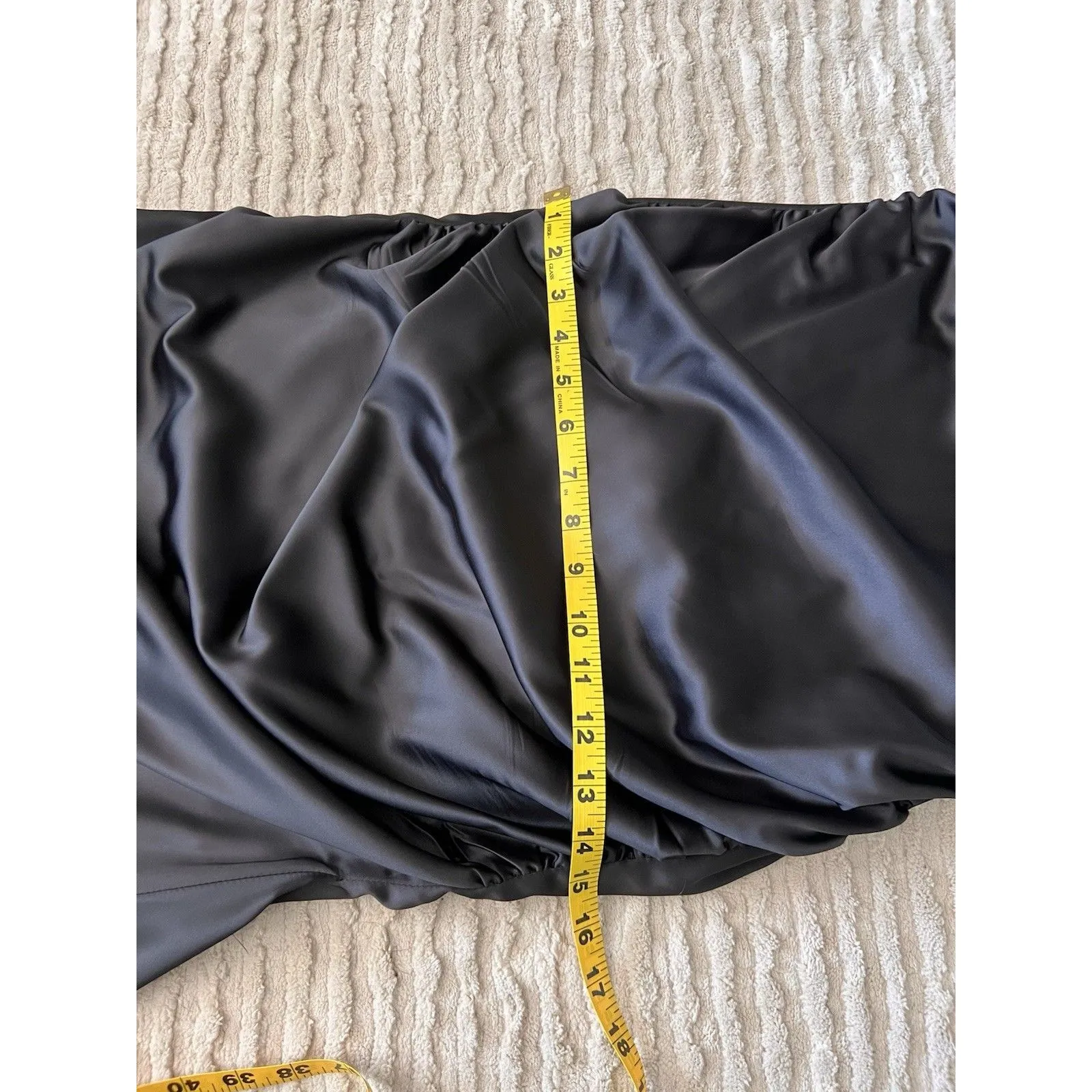 GALINA SIGNATURE Women’s Stretch Satin Ruched Mermaid Dress Black Size 2 EUC - Image 12