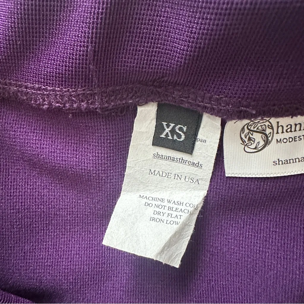 Shanna's Thread Size XS Purple Luxe Modest Pencil Skirt knee length stretch - Image 8