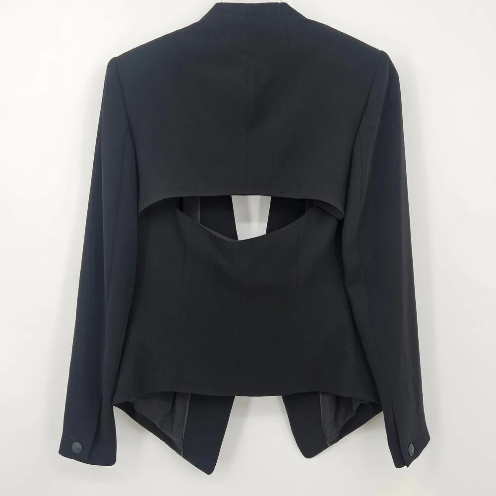 Rag & Bone‎ Women's Teresa Cut Out Peekaboo Back Blazer Black Size 2 - Image 15