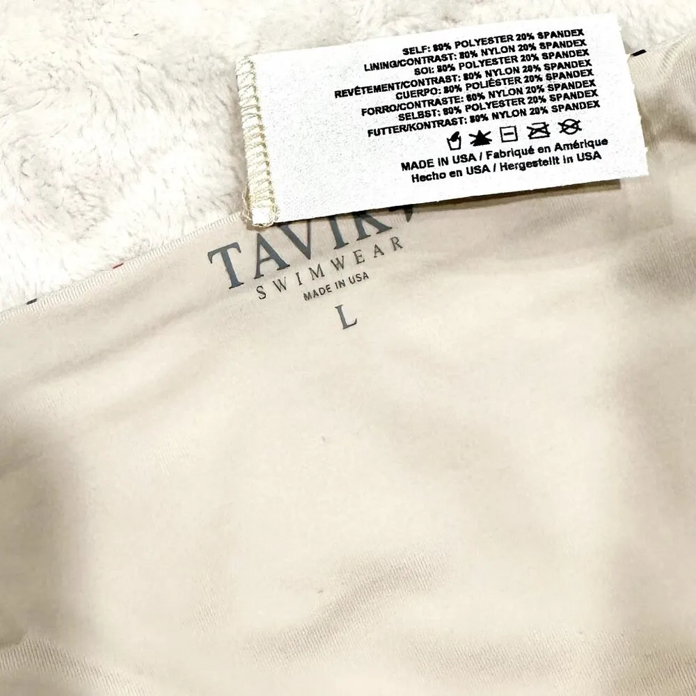 NWT Tavik Vine Cutout Swim Bottom in Horizon Stripe Tapioca - Image 3