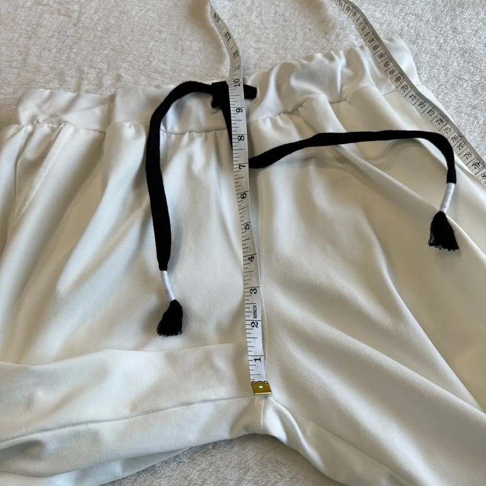 Strut This Cyclebar Sweatpants Womens M Ivory‎ Pull On Drawstring Casual Comfort - Image 6