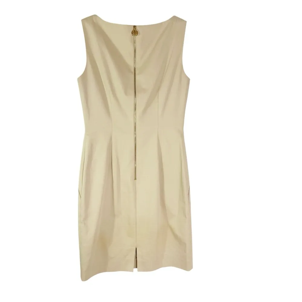 Antonio Melani Embroidered Carys Sheath Dress in Papyrus Beige Size 0 - Image 3