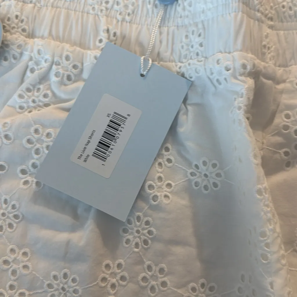 NWT HILL HOUSE HOME The Eyelet Livie Nap Shorts in White Eyelet - Image 10