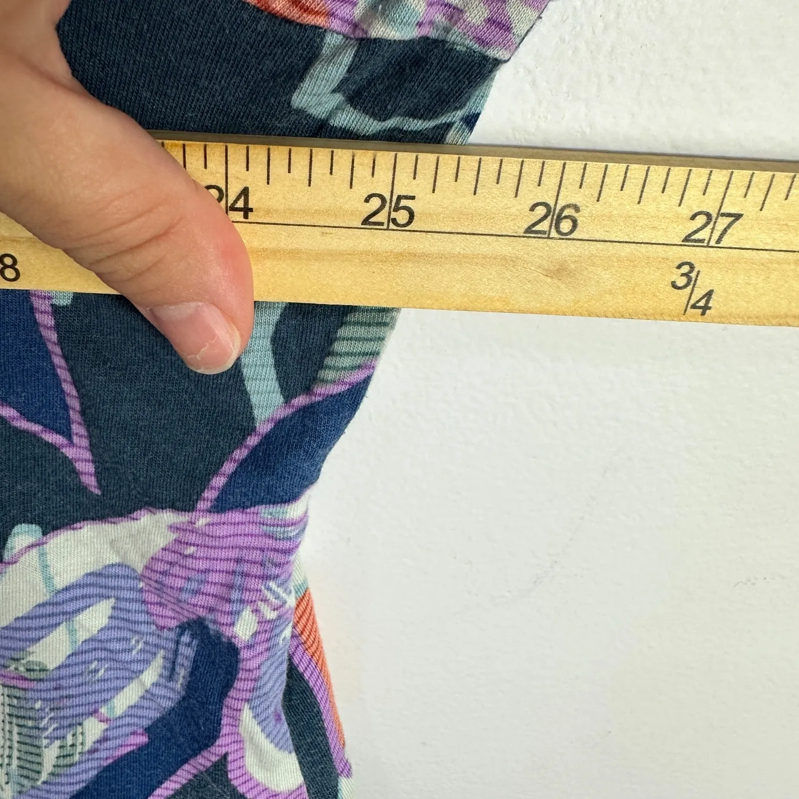 LOGO Lori Goldstein Top XL Multicolor Floral Print Tunic Boho Layered Hem‎ Artsy - Image 4