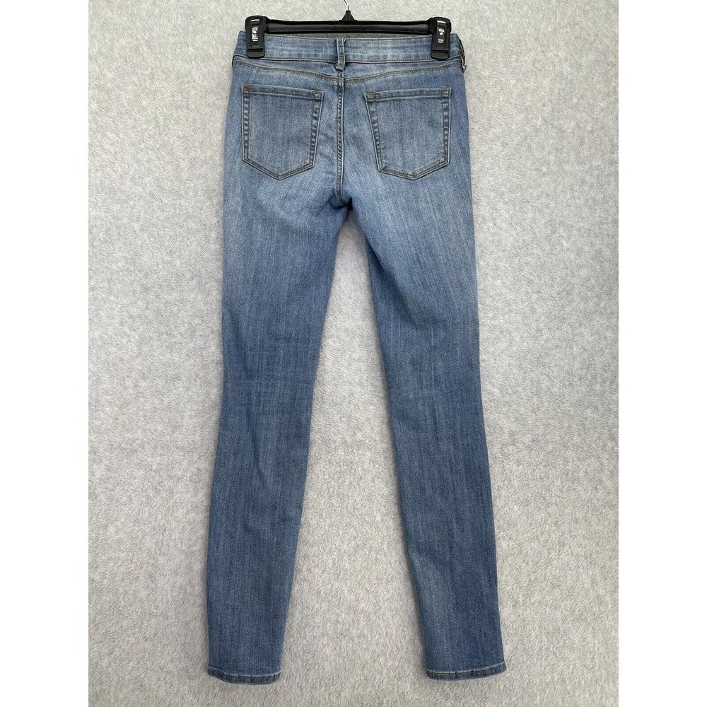 Bullhead Women's Jeans Skinny Blue Medium Wash Size 24 Mid Rise Skinniest - Image 2