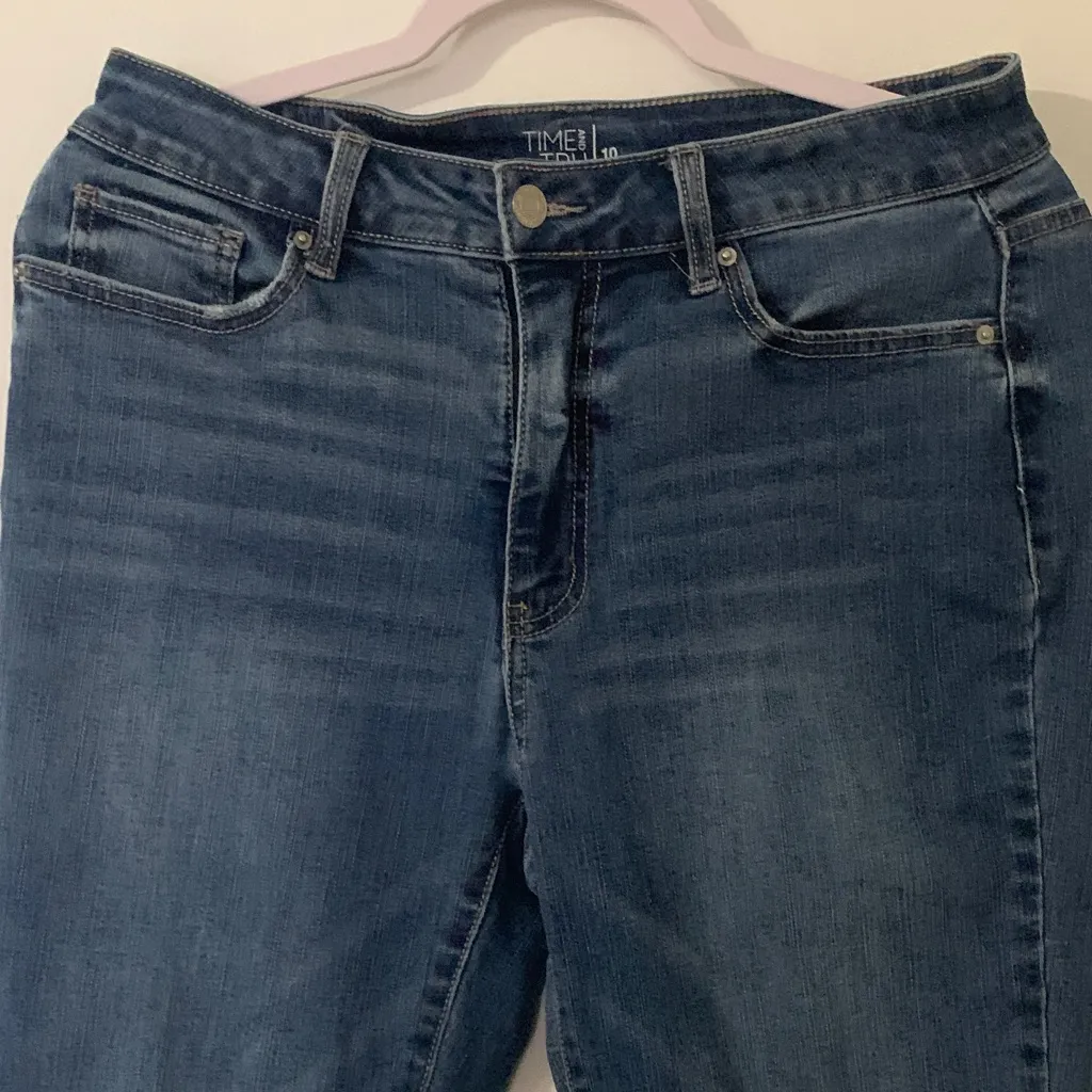 Time and Tru Dark Blue Ankle Jeans - Image 2