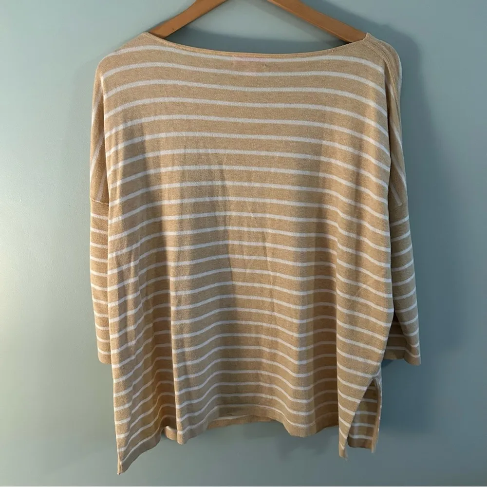 Lilly Pulitzer Elba Camel and White Sweater. Size Medium. - Image 6