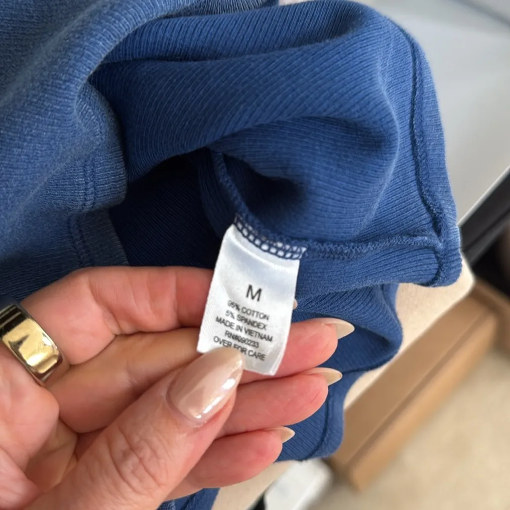 Pacsun EST.PAC Ribbed Short Sleeve Crew Neck Stretchy T-shirt Size Medium - Image 6