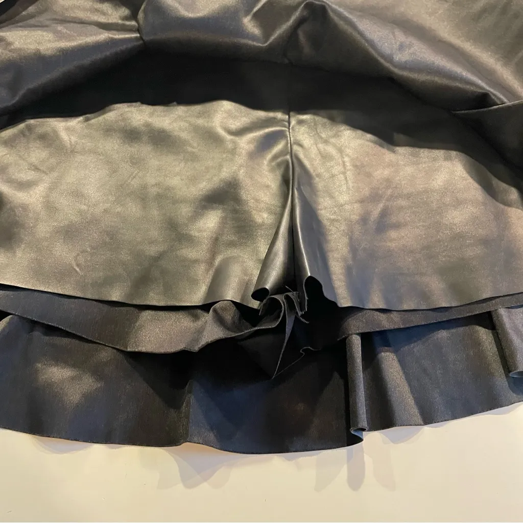 Entro Faux Leather Pleated Mini Skort Size M Side Zip Preppy Biker Skater Y2K - Image 11