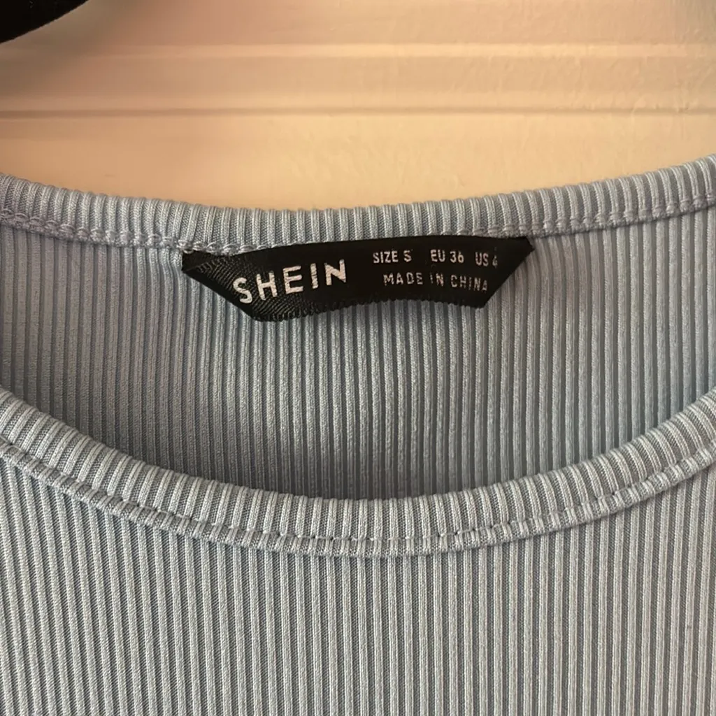 Ruched Sleeveless Dress in Light Blue - Image 3