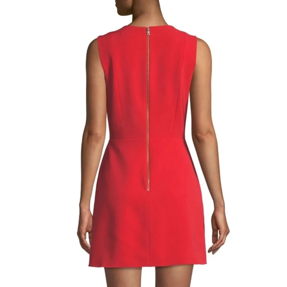 Alice + Olivia Lennon Surplice Sleeveless Side-Zip Mini Dress - Image 2