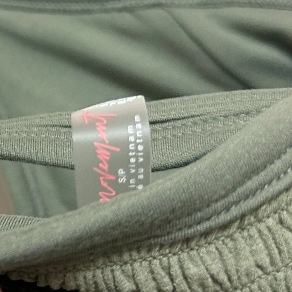 FREE PEOPLE Movement Smockin' Hot Dress in Sage Stone Size Small NWT Green - Image 8