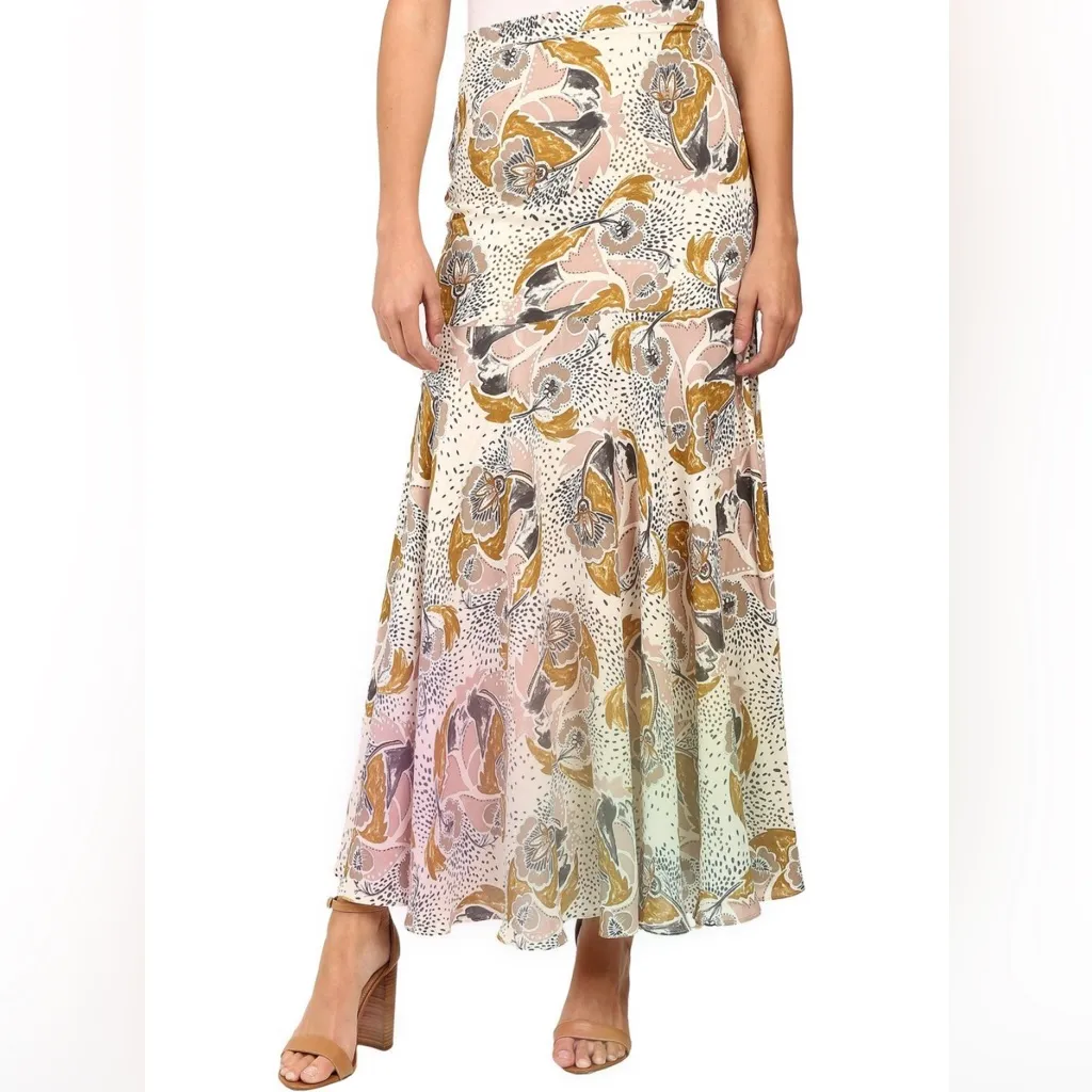 Free People Pebble Crepe Maxi Skirt size 0 - Image 14