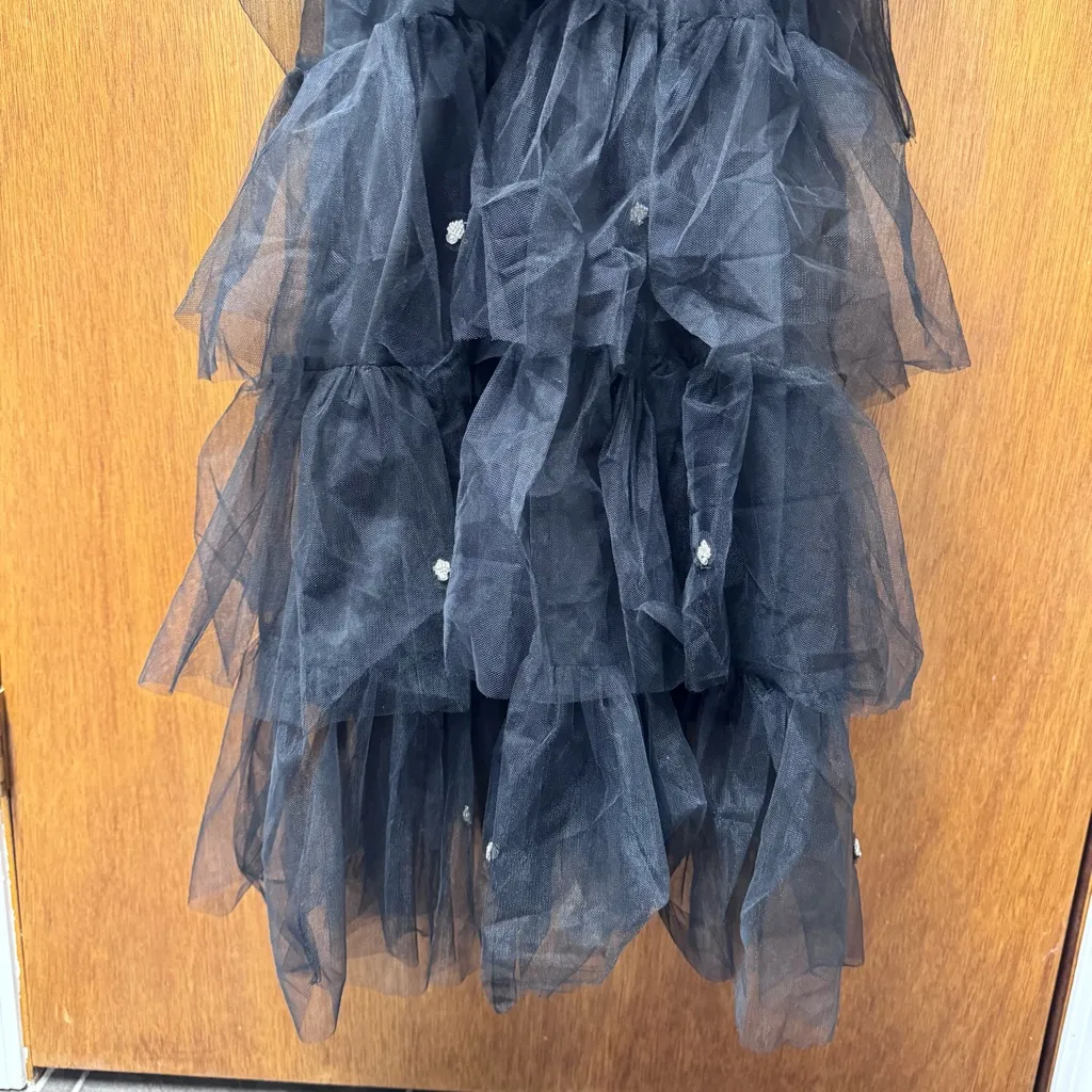 NEW Likely Shane Sleeveless Halter Midi Gown Dress Jeweled Tulle Black 14 $298 - Image 12