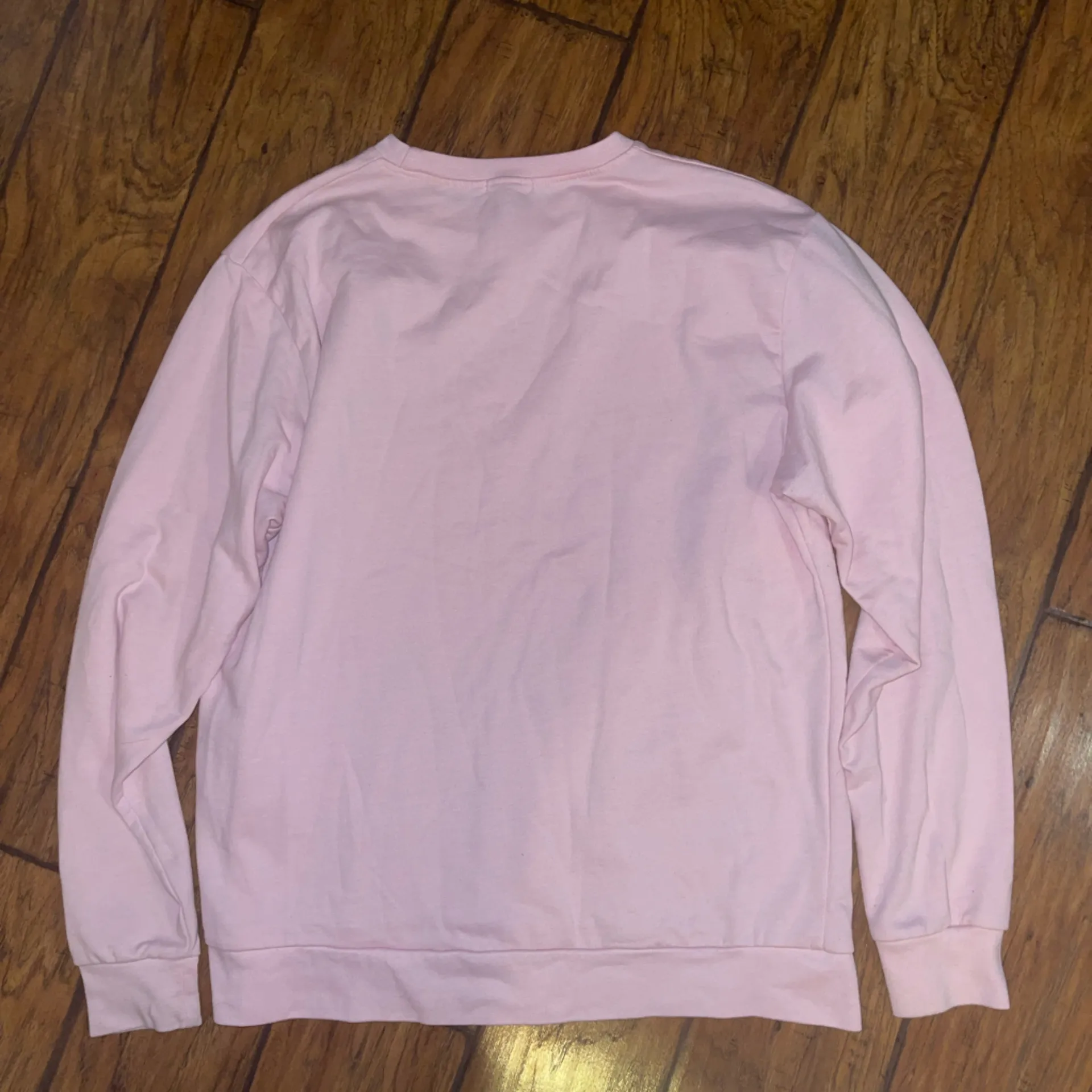 PrettyLittleThing Blush Pink Crew Neck Top light sweatshirt oversized sz SMALL - Image 3