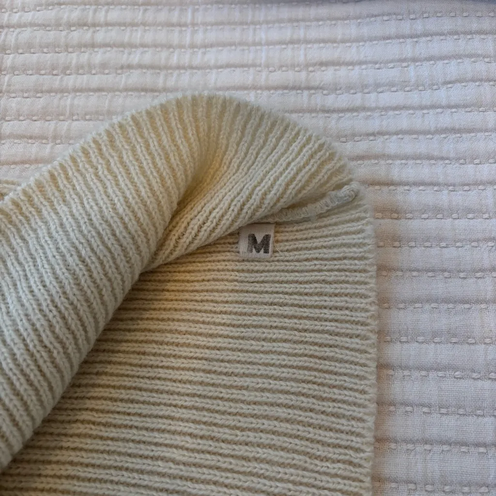 Pandora 1990's Vintage Cable Knit Cream Women's Scoop Neck Vest Size Medium - Image 6