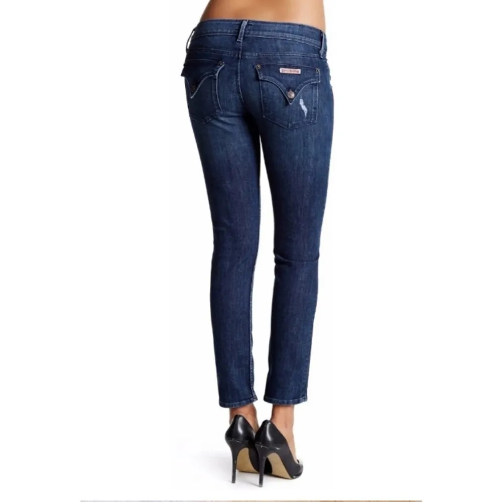 Hudson Collin Ankle Midrise Skinny Jeans Distressed  Samtosa Blue Size 29 NEW - Image 3