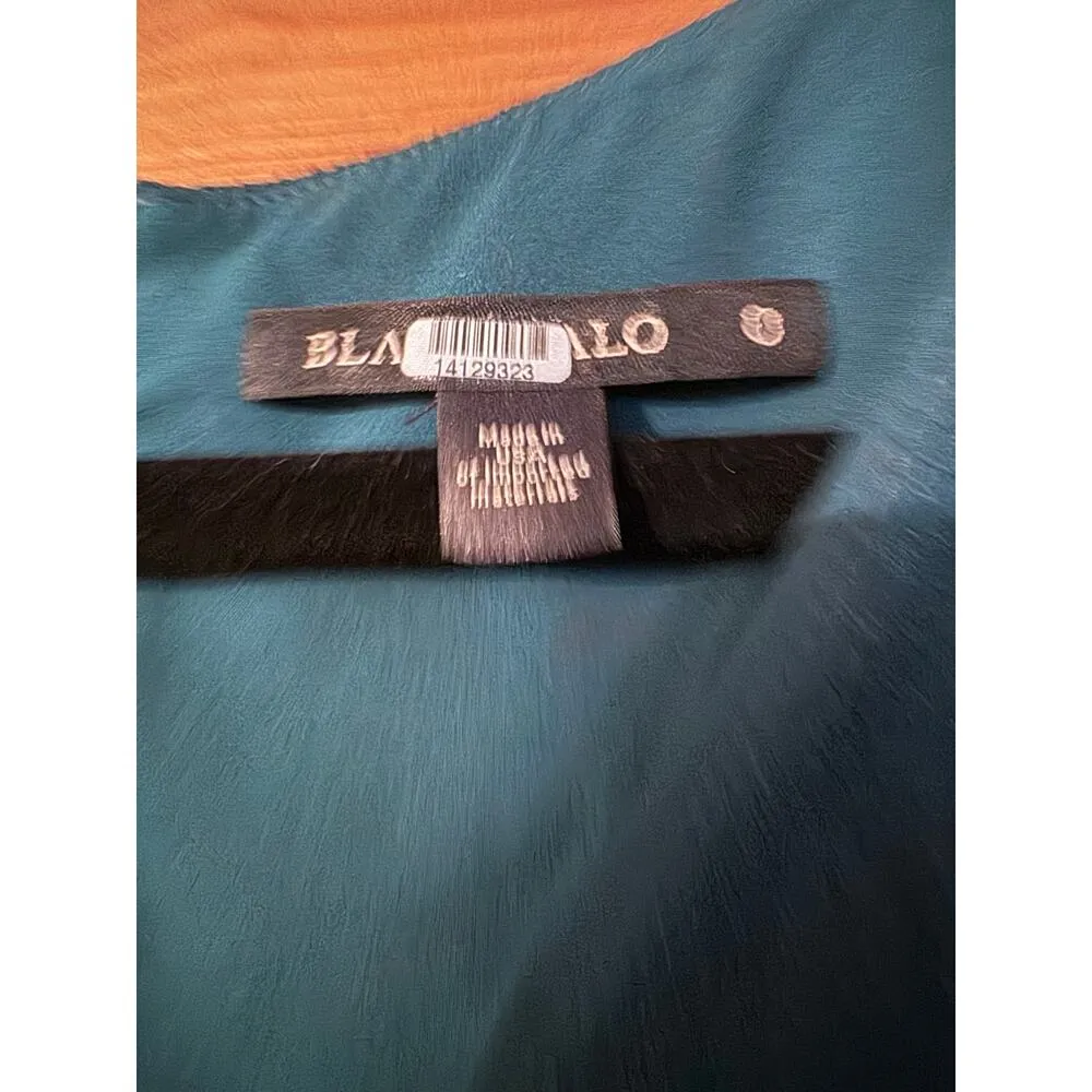 Black Halo Green puffy sleeve front ruched Green St .Patricks dress 0 - Image 4