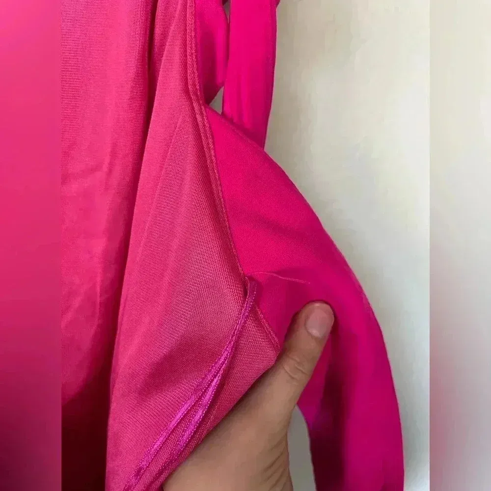 JayGodfrey Fuchsia Ruffle Fit & Flare Mini Dress Women’s Size 10 Pink - Image 12