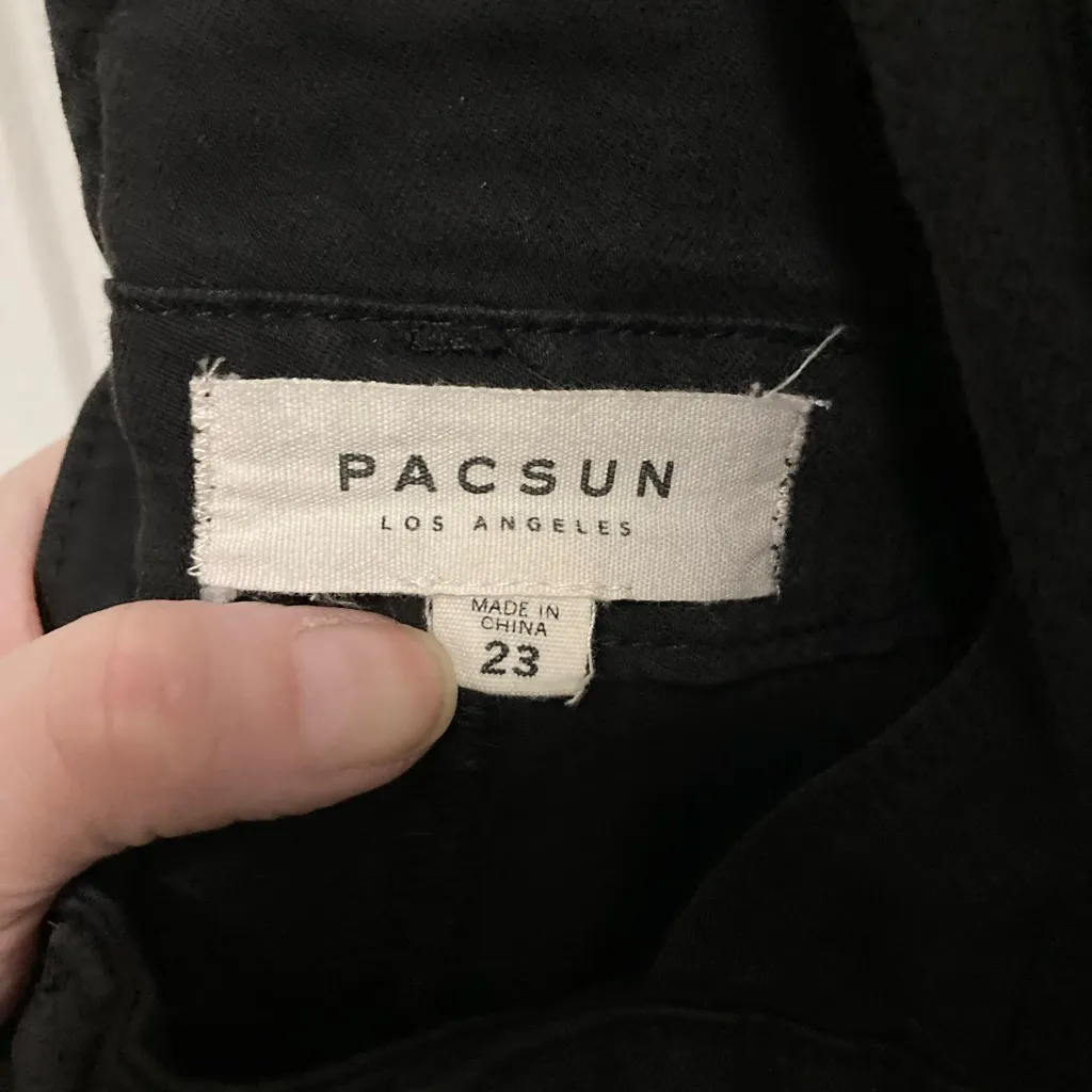 PacSun Leland Black Denim with Bib Overalls - Image 5