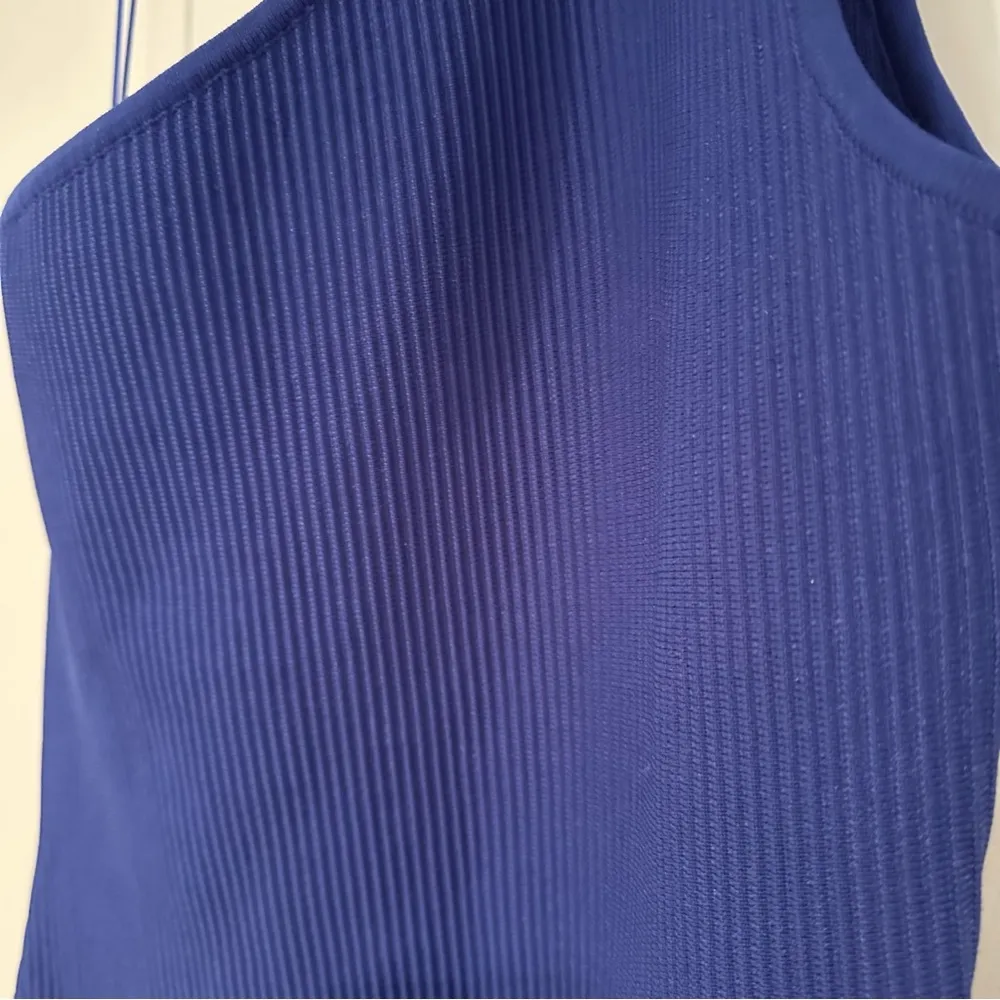 Sincerely Jules Stretch Knit One Shoulder Dress Women's Large Royal Blue Spandex - Image 4