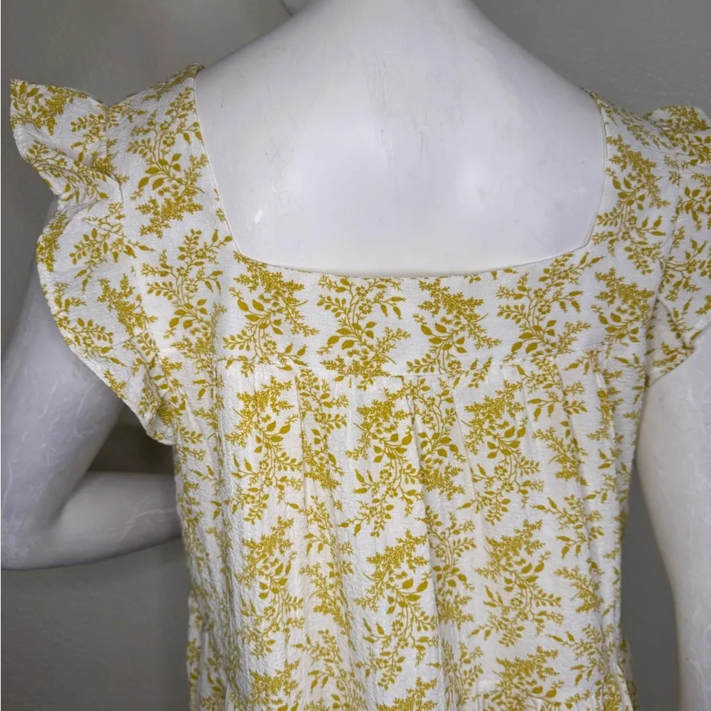 Ces Femme Dress Size Medium In Yellow Floral. #94 - Image 8