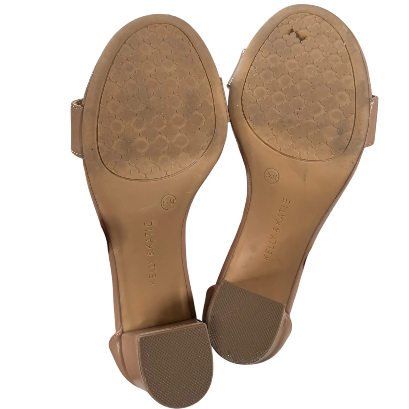 Kelly & Katie Women's Hailee 3.5" Block Heel Ankle Strap Sandals Nude Size 8.5M - Image 3