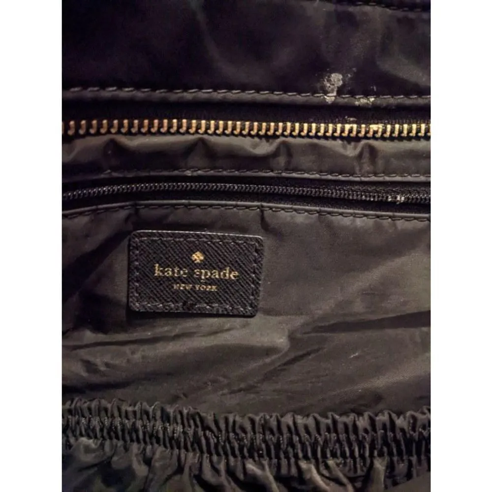 KATE SPADE Classic Black Nylon DIAPER BAG New York - Image 7