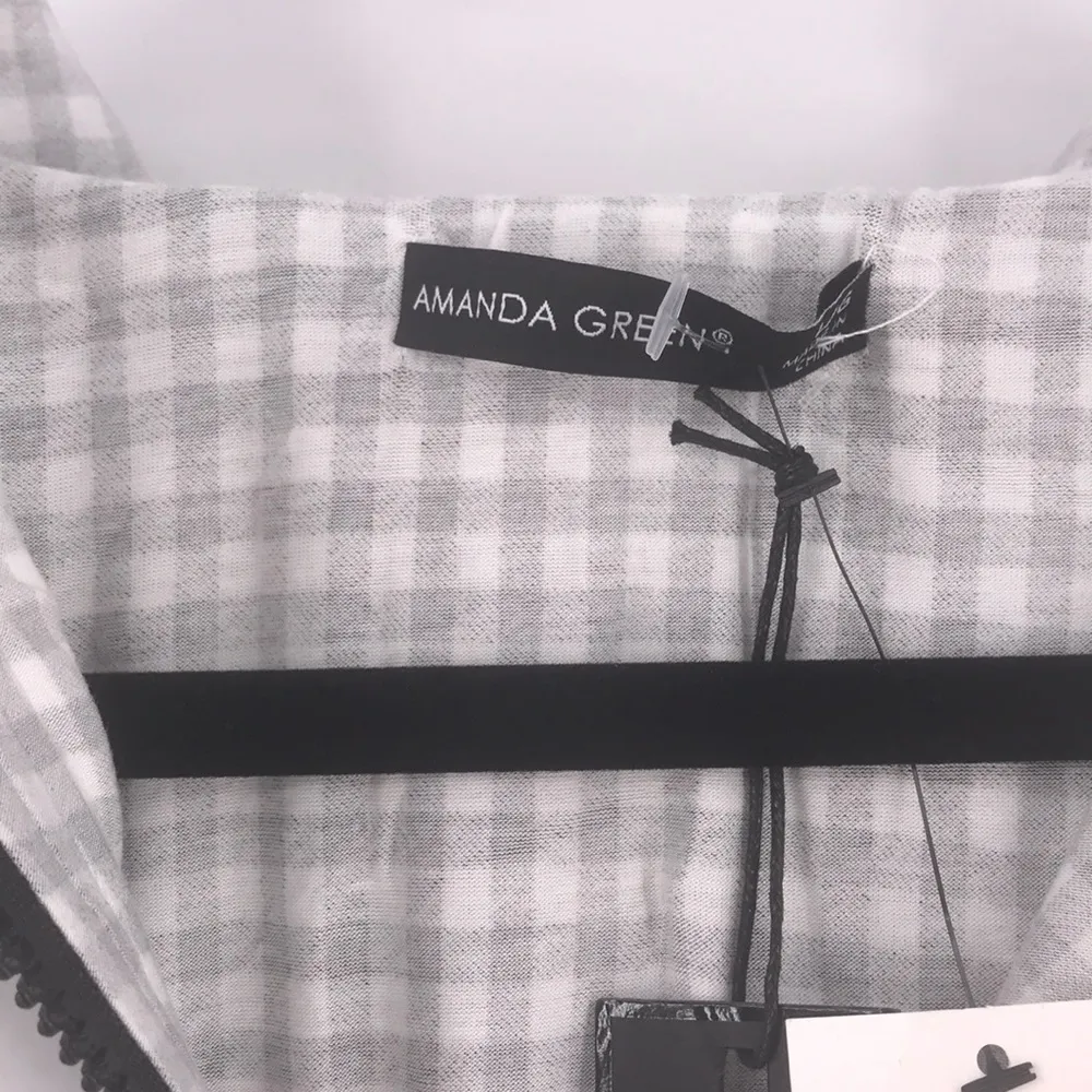 NWT Shoptiques Amanda green black gingham raincoat Size XL - Image 4