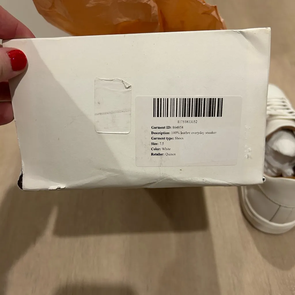 Quince 100% Leather Everyday Sneaker, White, 7.5 - Image 3