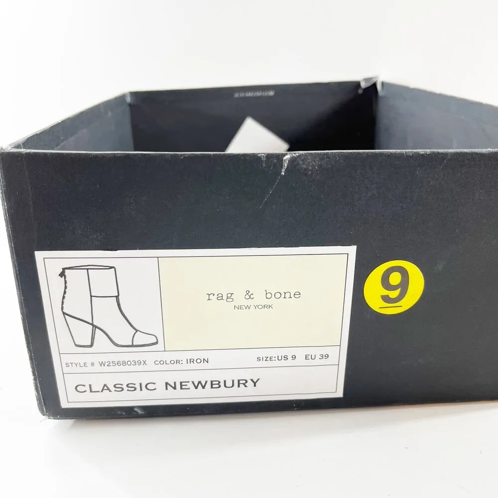 Rag & Bone Classic Newbury Ankle Booties Iron Tan 9 - Image 3