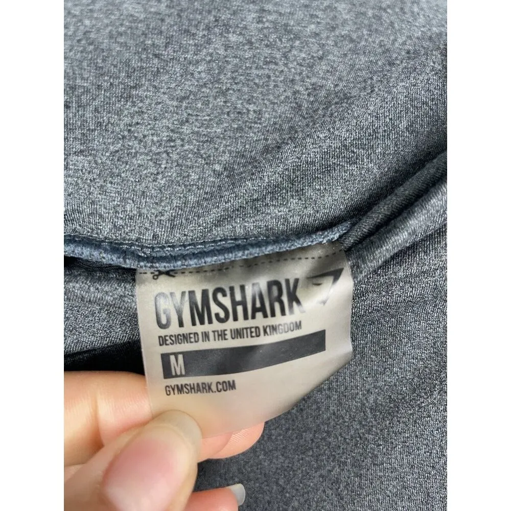 Gymshark‎ Two Tone Grey Colorblock Crossover Athletic Leggings Women's Size M - Image 7