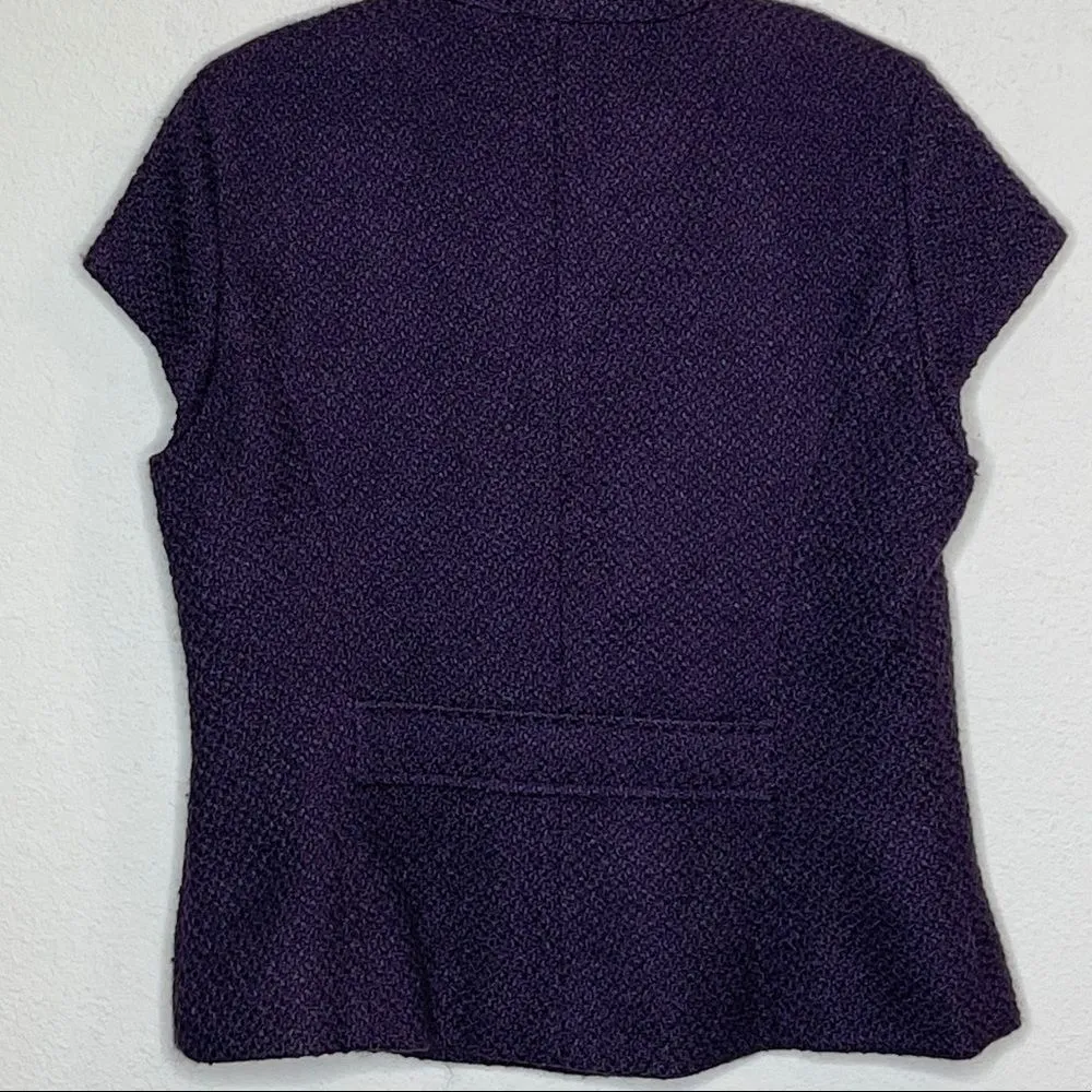 Coldwater Creek Cap Sleeve Jacket Plum‎ - Image 2
