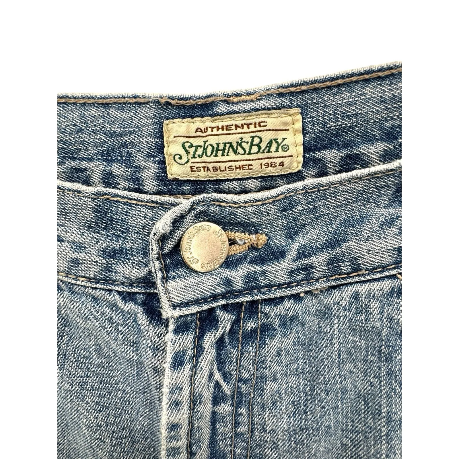 VTG St.‎ John's Bay High Rise Tapered Leg Jeans 100% Cotton Y2K Sz 8 - Image 3