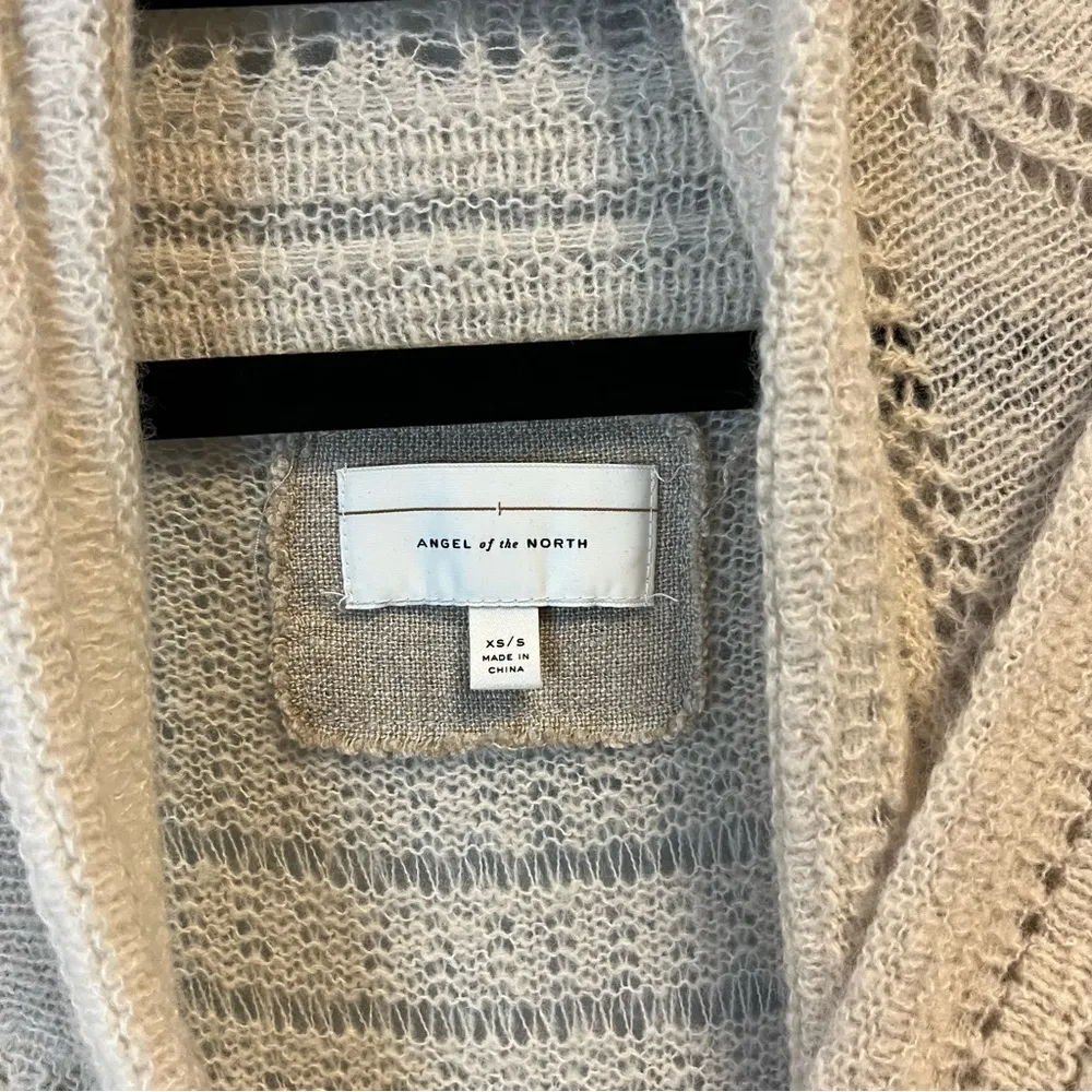 Anthropologie Lua Pointelle Knit Sweater Duster Vest Angel Of The North Sz XS/S - Image 7