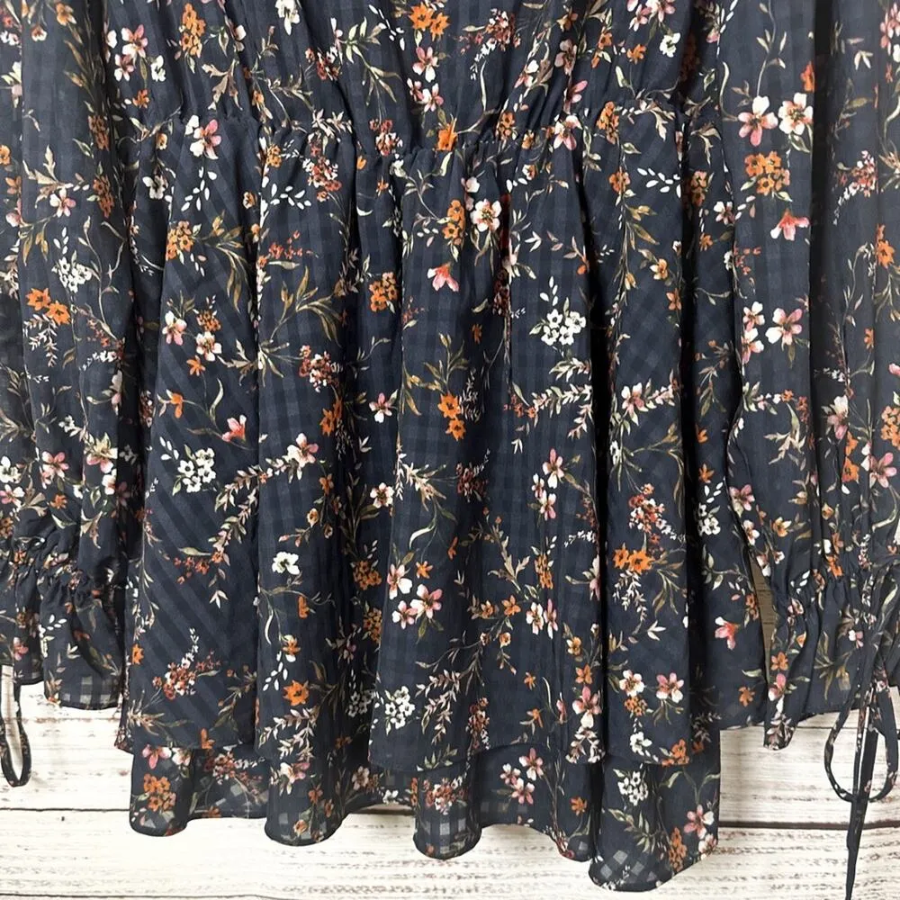 Tularosa x Revolve Deedee Black Floral Mini Dress, EUC, Size Medium, MSRP $188 - Image 7