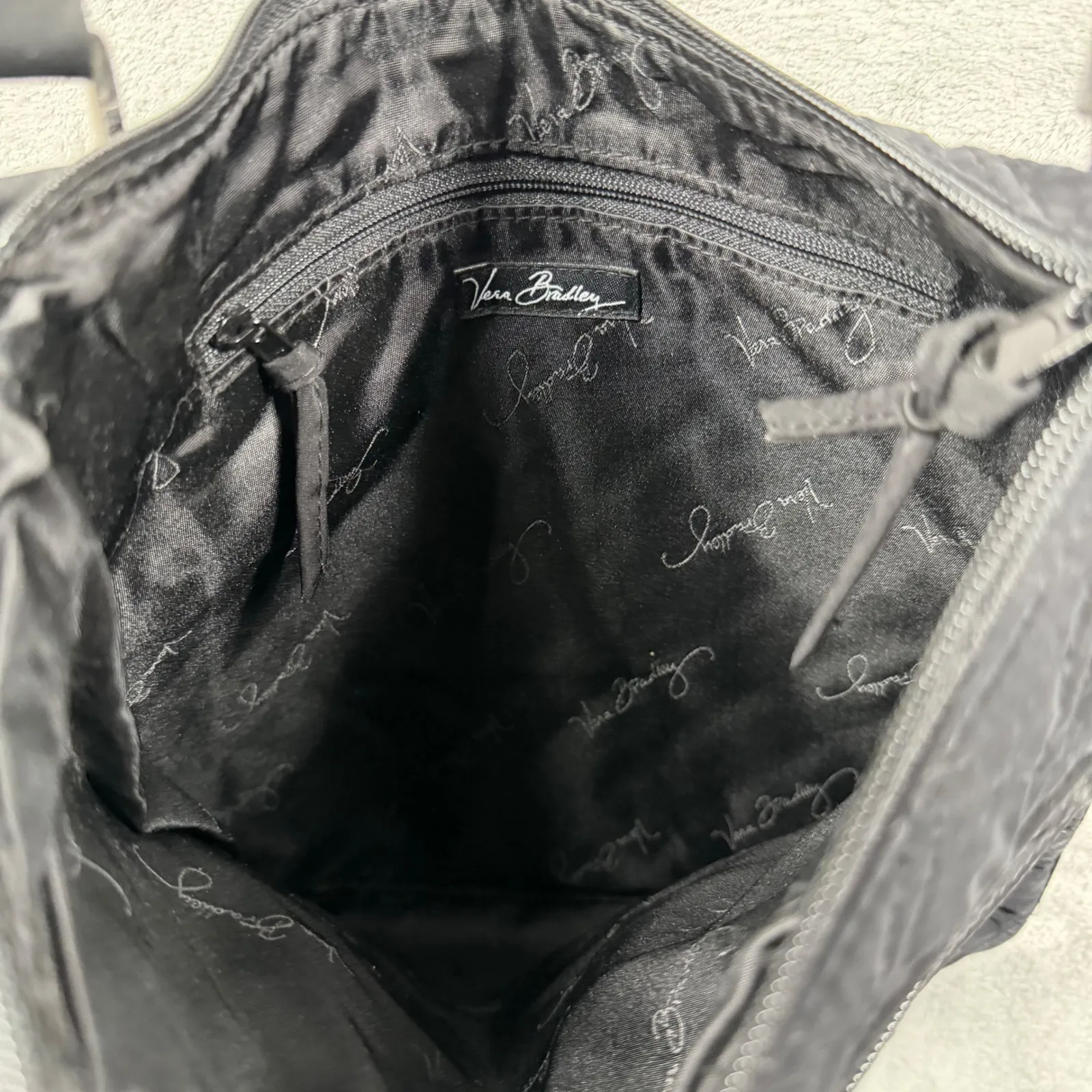 Vera Bradley Crossbody Bag Black Quilted Purse Pockets Travel Essential Shoulder - Image 10