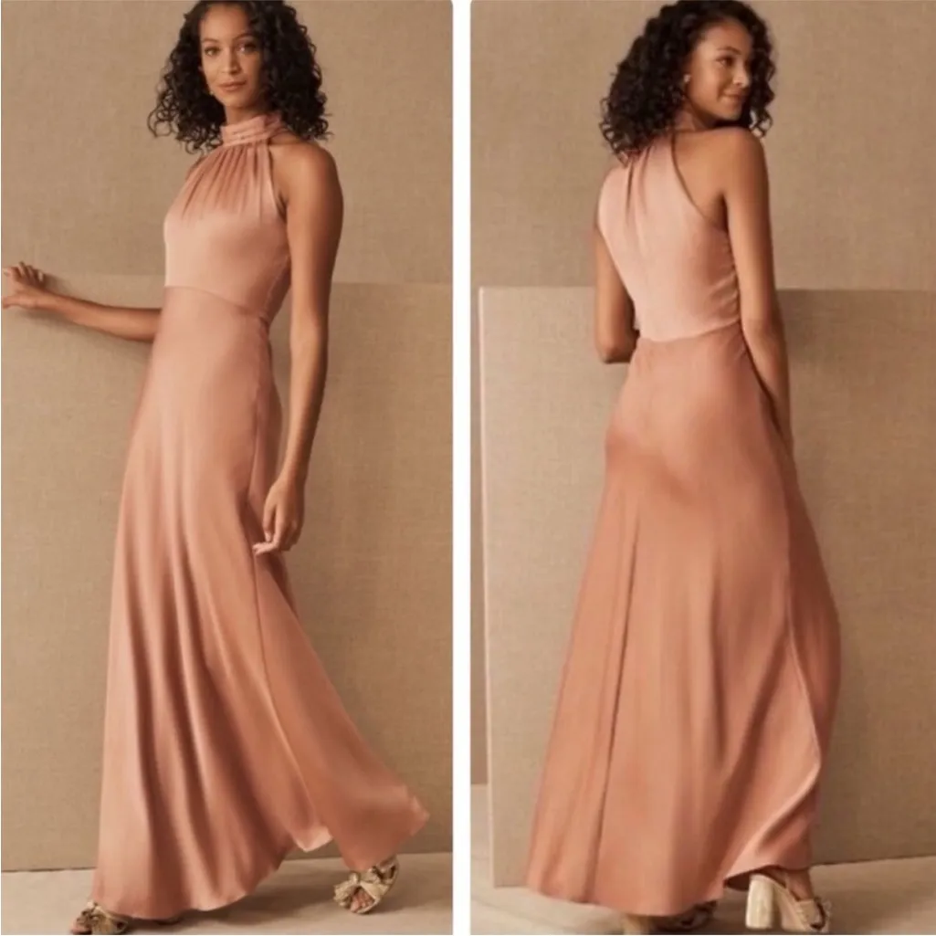 Sachin + Babi Esme Gown Satin Halter Maxi - Image 2