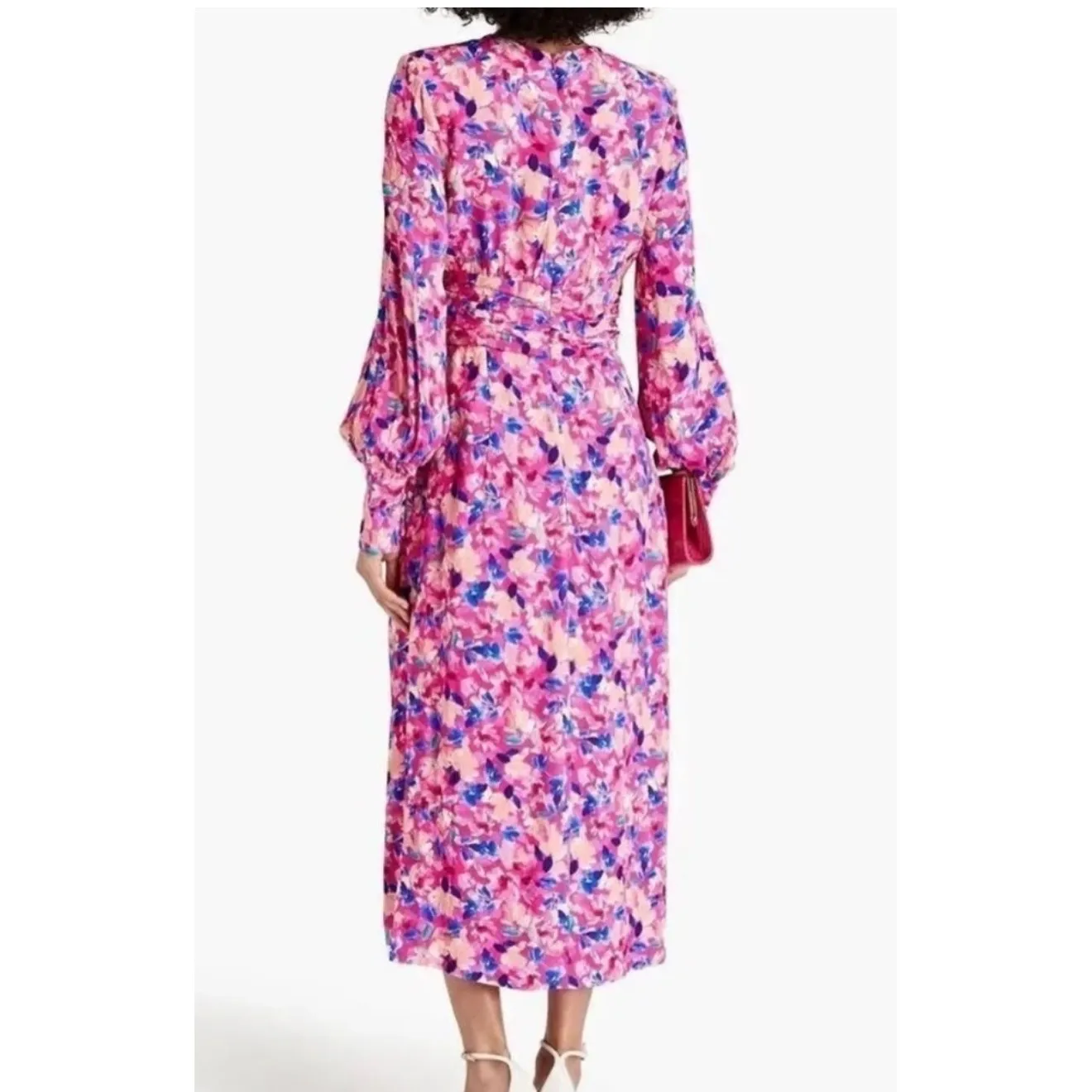 New! REBECCA VALLANCE Little Havana
Floral Long Sleeve Midi Dress Sz 4
$595 Pink - Image 6