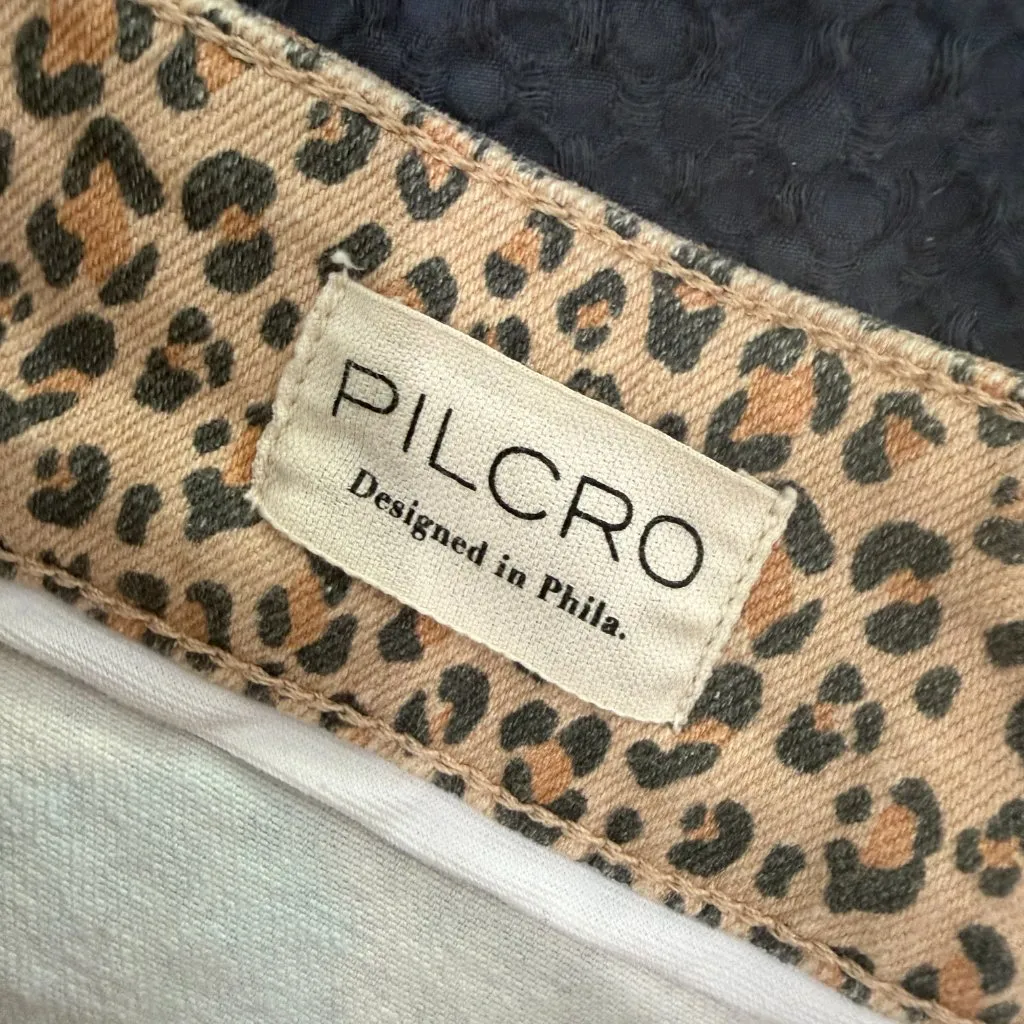 ANTHROPOLOGIE Pilcro Leopard Print Barrel Jeans Denim Size 27 - Image 8