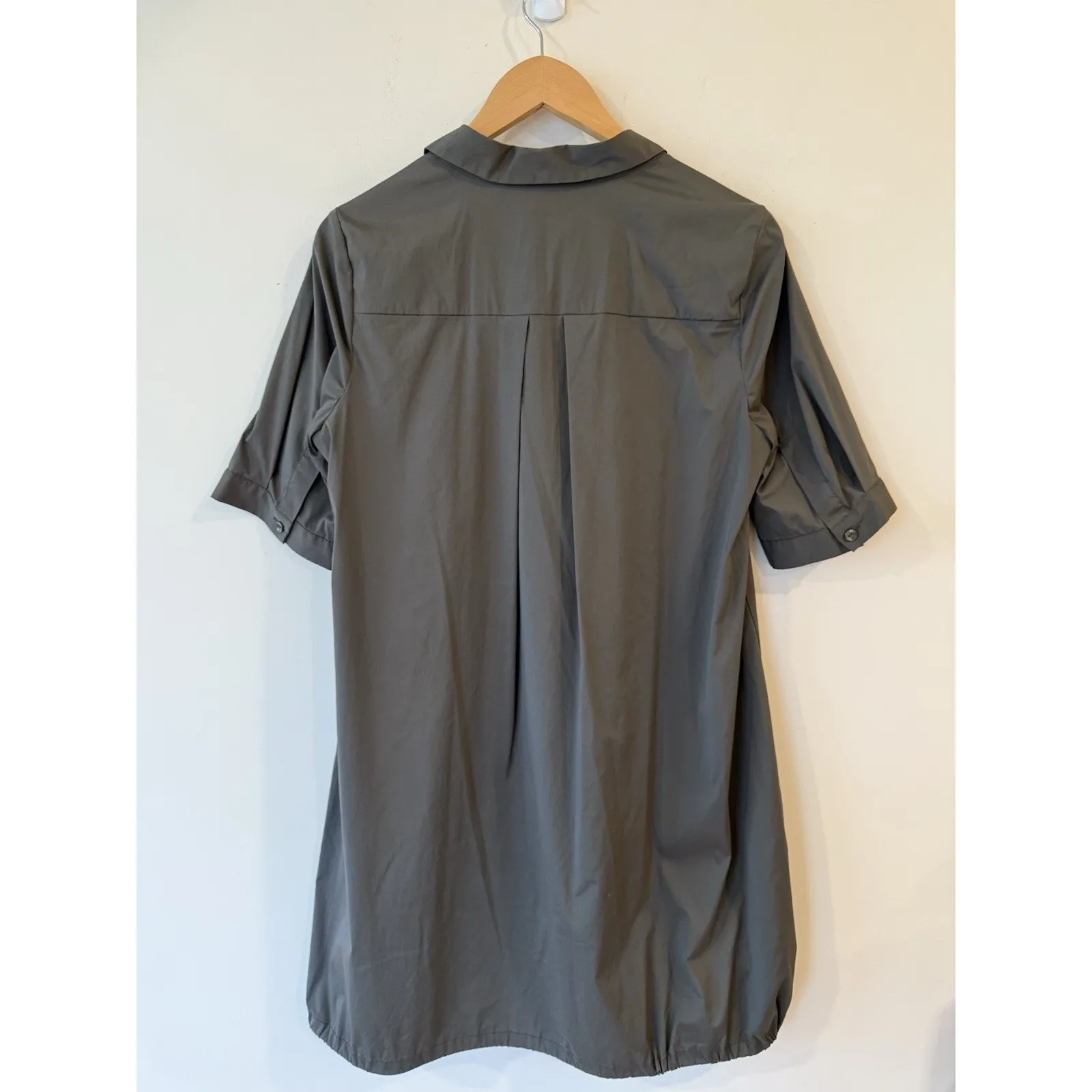 Alfani Wmn Sz 10 Olive Green, Long, Button/Drawstring Bottom Clz Short Slv Jkt - Image 2