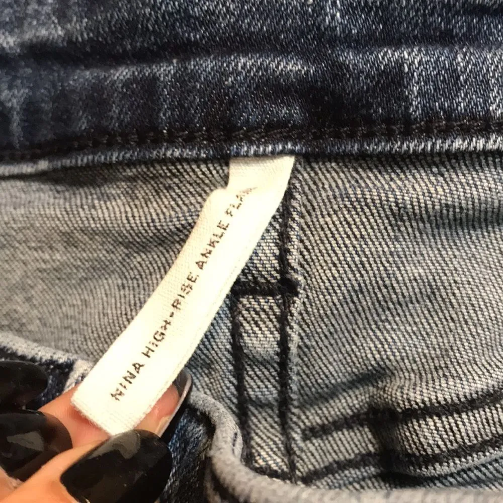 Rag & Bone Nina High-Rise Ankle Flare Jeans in clean Vincent size 28 - Image 16