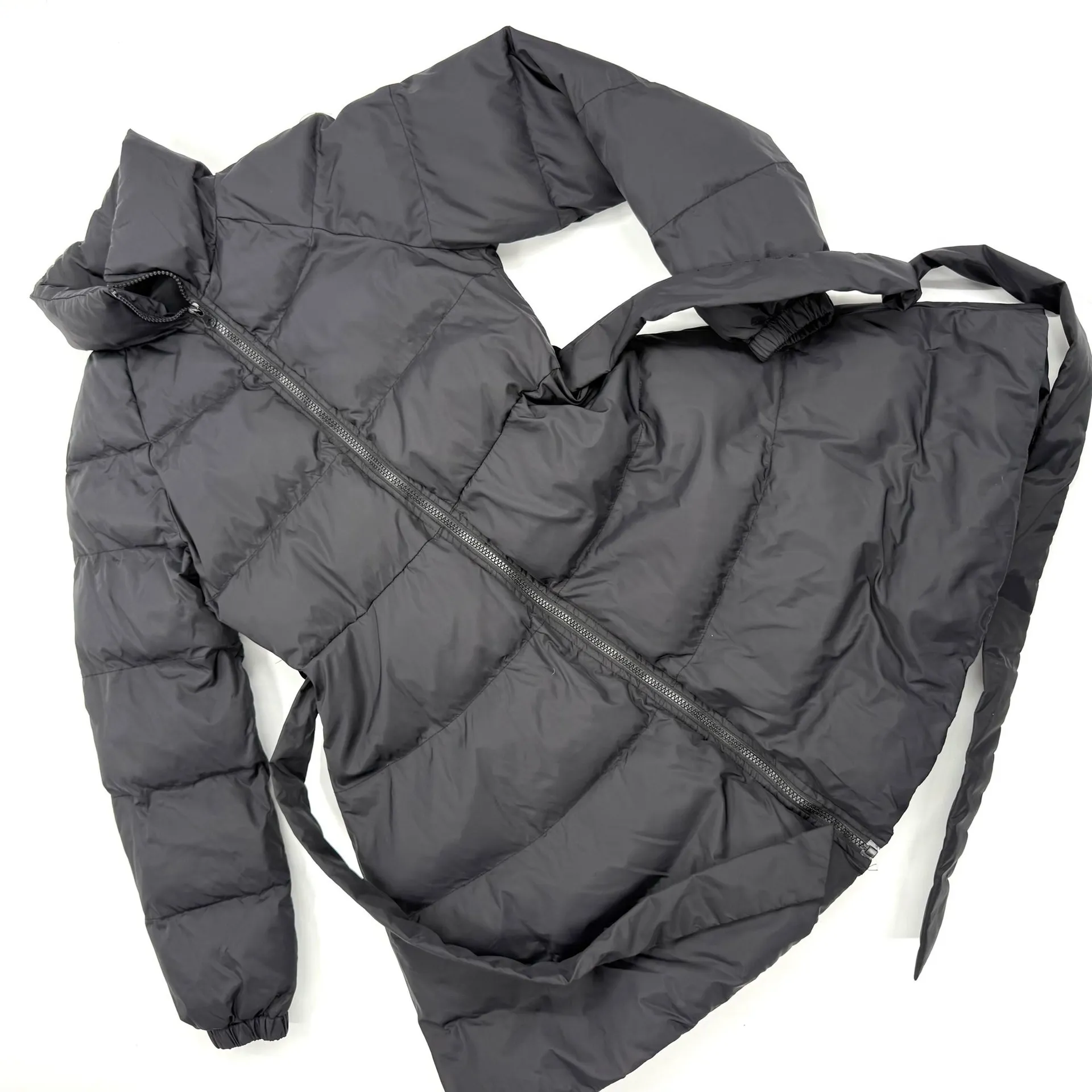 Ballerina Winter Jacket Padded Coat Long Jacket Trench Bomber Jacket Black - Image 8