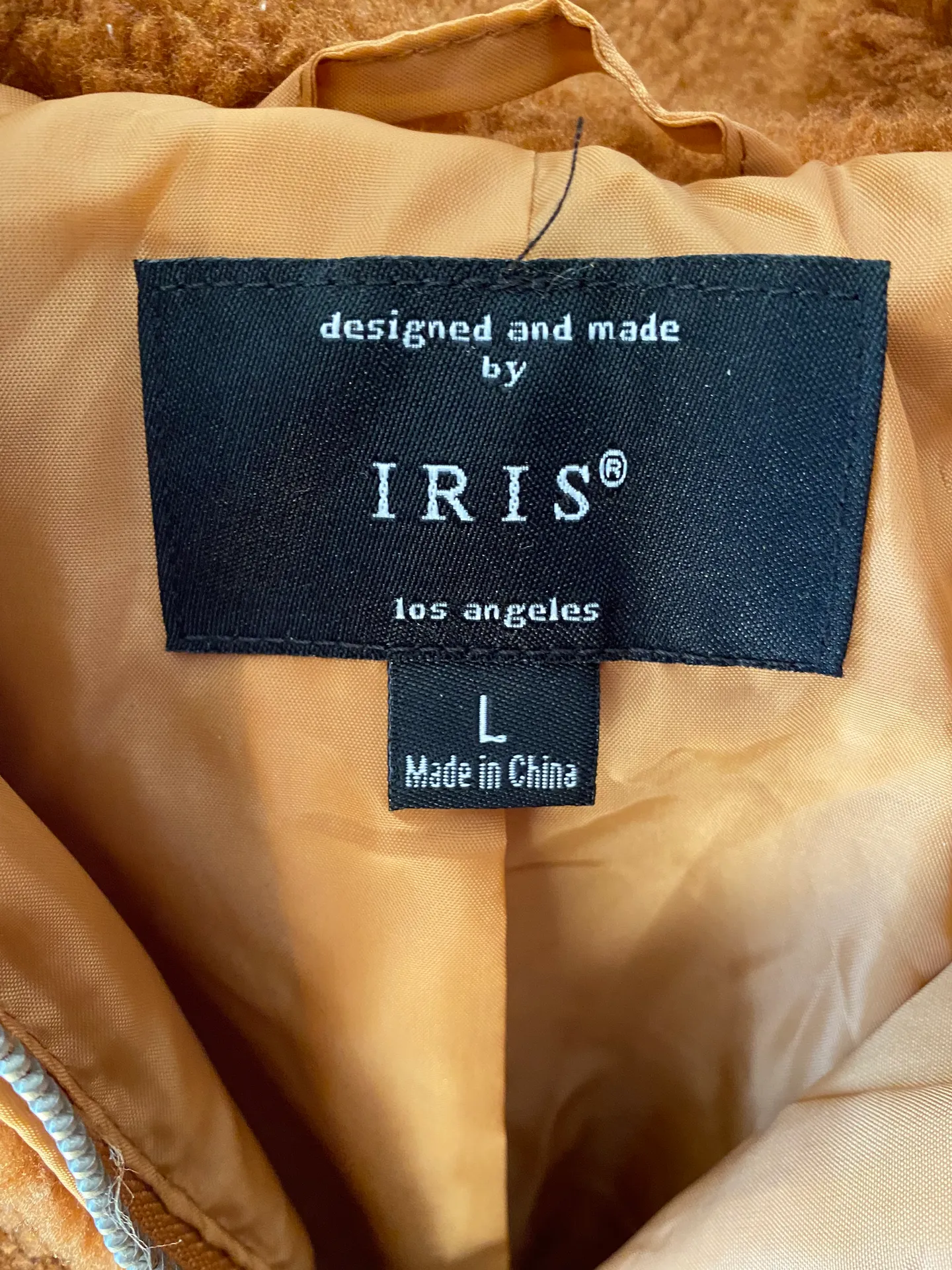 Sherpa cropped jacket Orange Size L - Image 3