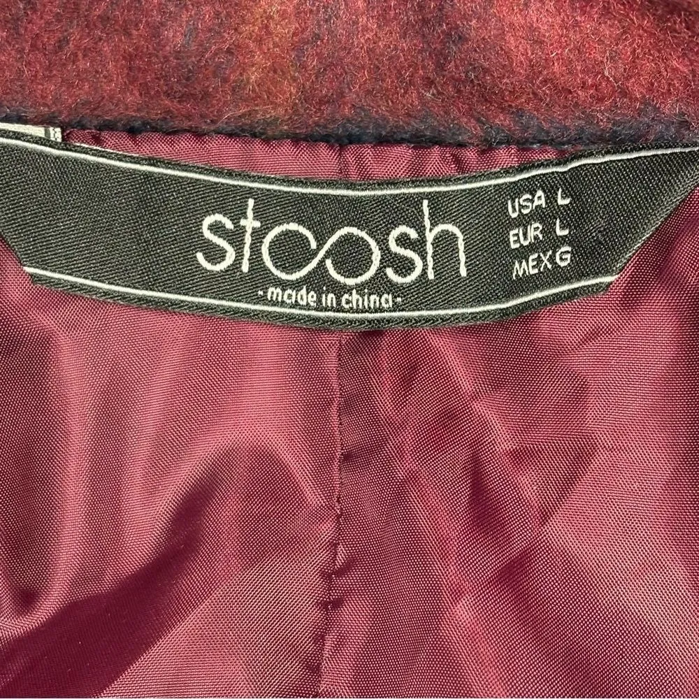 Stoosh Women's Holiday Plaid Band Collar Full Zip‎ Light-Weight Jacket Large - Image 7