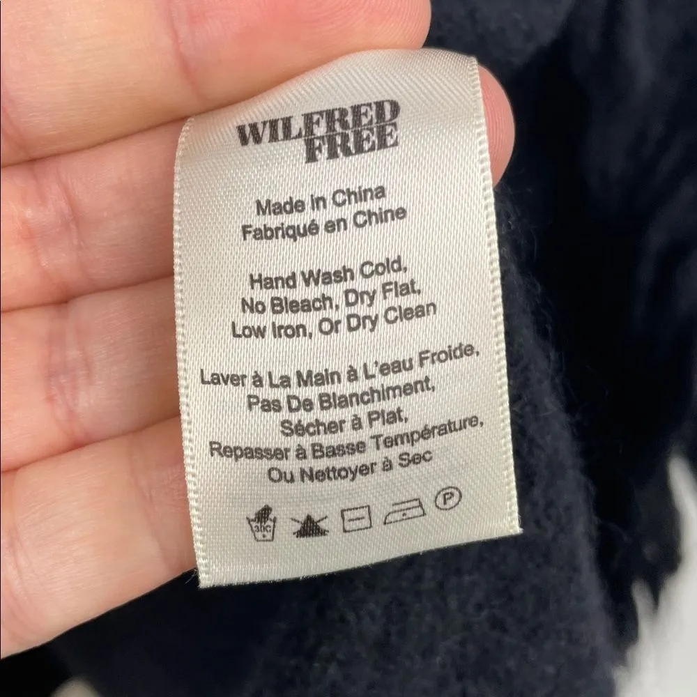 Wilfred Free Black Alpaca Wool Blend Sweater Vest with Fringe size Small - Image 13