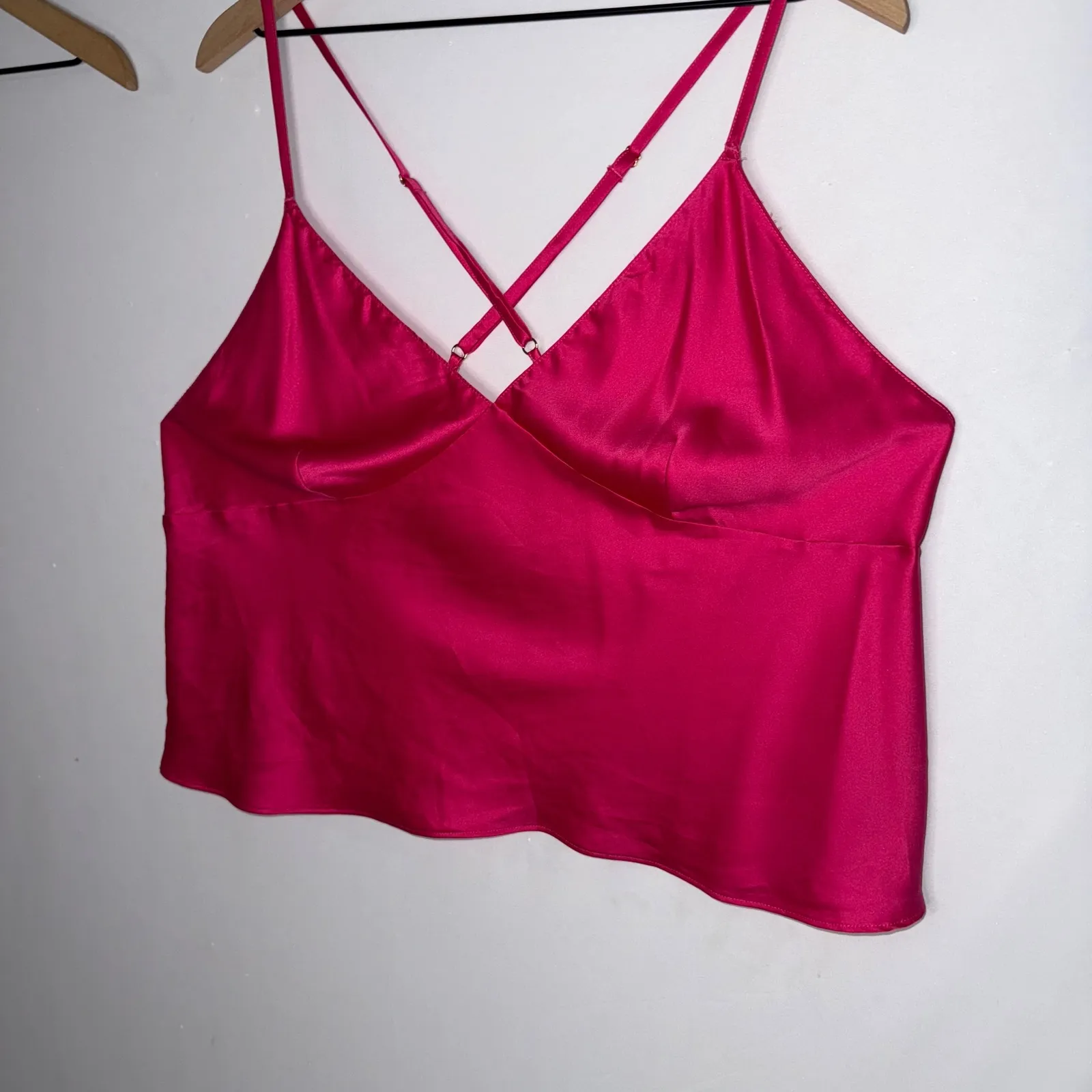 Balletcore Open Back Wrap Top Victoria's Secret Hot Pink Barbiecore Plus Size - Image 2