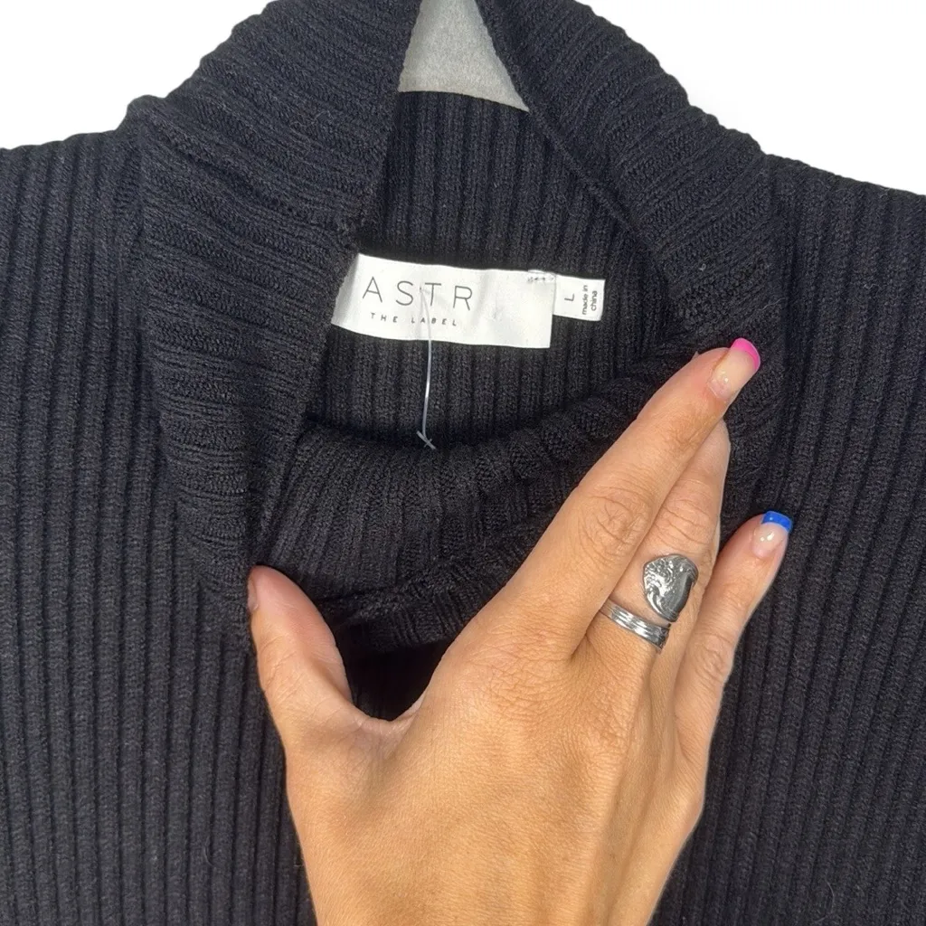 Astr the label Gwendolyn Funnel Neck‎ Long Sleeve Sweater Dress - Image 4